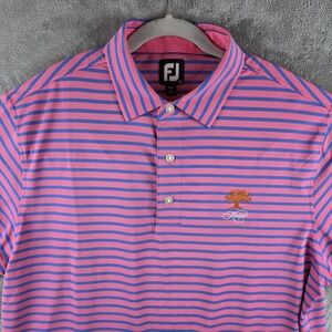 Footjoy x Kiawah Island Ocean Course Polo Pink Shirt Mens L EUC Performance